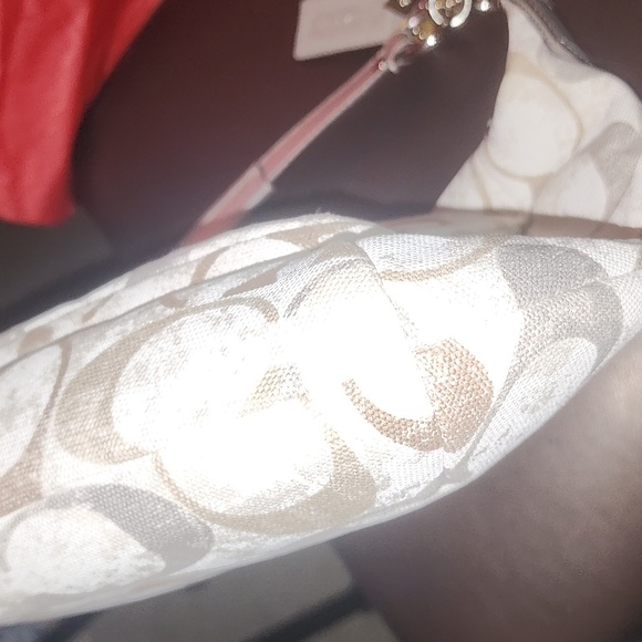 Coach Shimmery Signature Shoulder Bag Nwt - Picture 9 of 15